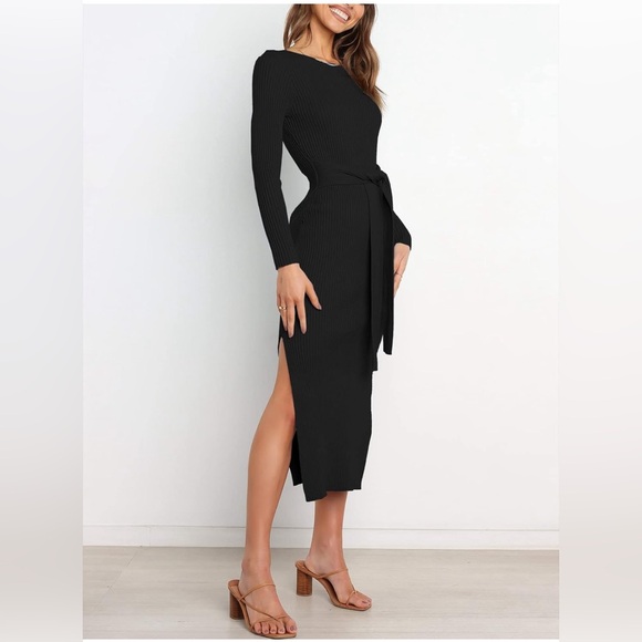 ANRABESS 🖤 Womens Long Sleeve Sweater Dress - Picture 3 of 6